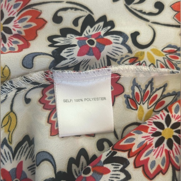 Rose & Olive by Anthropology V-Neck 3/4 Sleeve Floral Blouse Size 1X - Picture 8 of 9